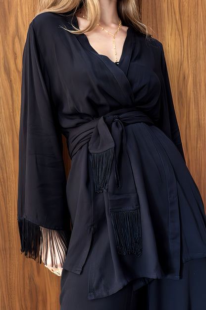 Kimono Aika Franjas Preto